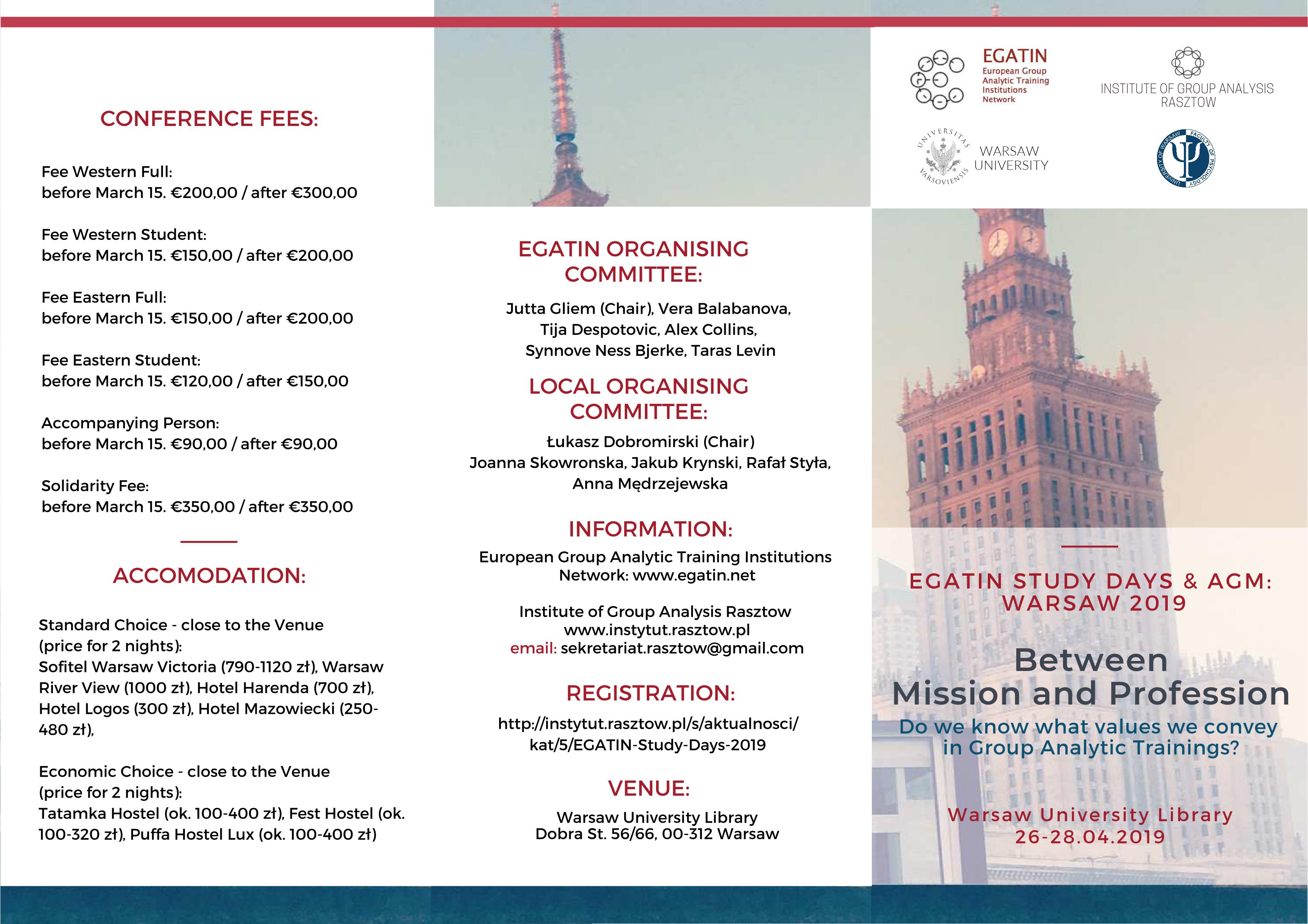 Study Days Warsaw 2019